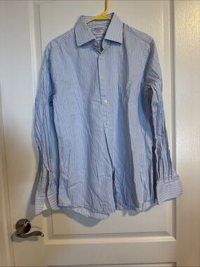 Thomas Pink Blue Shirt with Pink & White Stripes